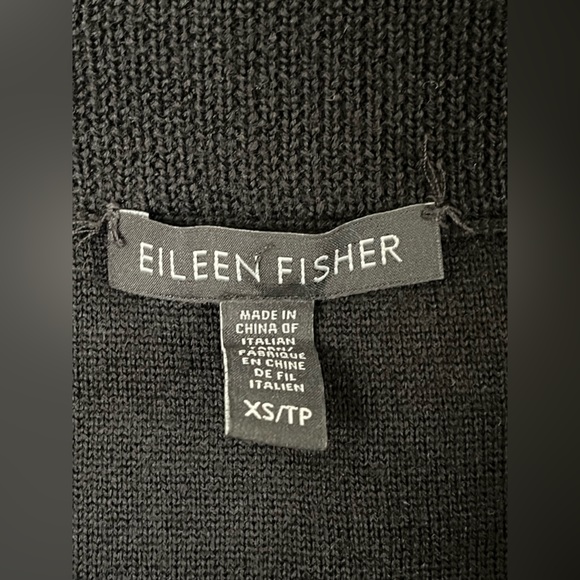 Eileen Fisher Fine Merino Double-knit Black & Gray Stripe Knee Skirt Size XS - Picture 6 of 7